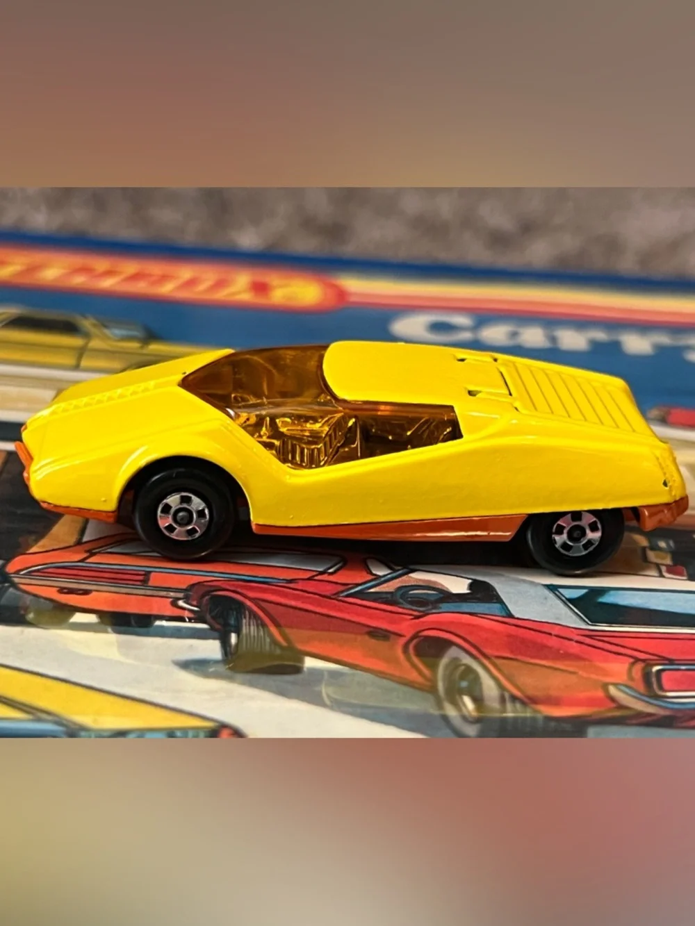 Vintage Matchbox Superfast No. 33 Datsun 128X Yellow 1973 Lesney England
